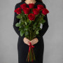9 длинных красных роз 100 см фото 2